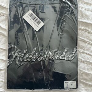 Bridesmaid Black Satin Robe NWT